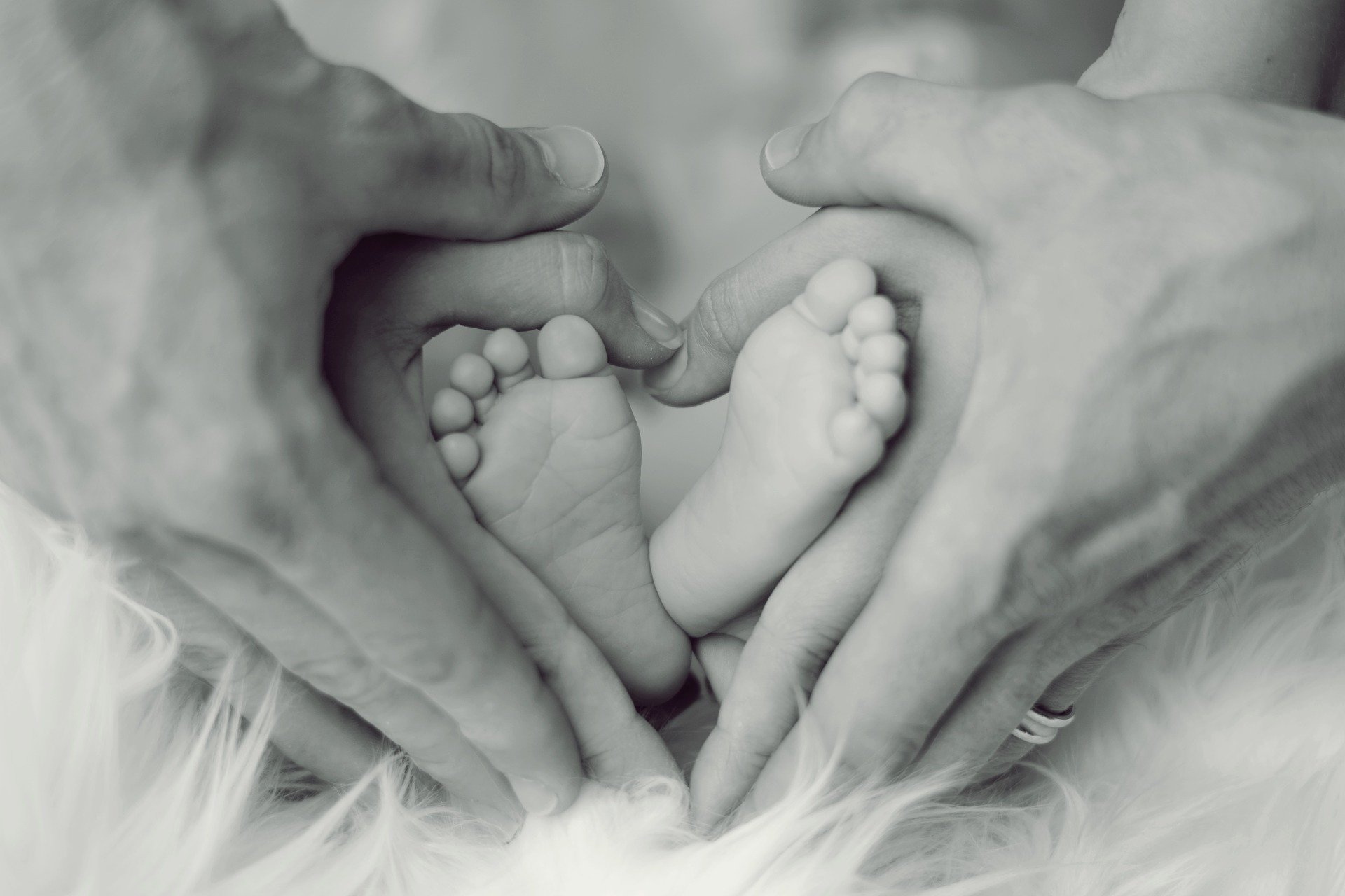 Baby Füße Vater sw Homepage freie pixabay
